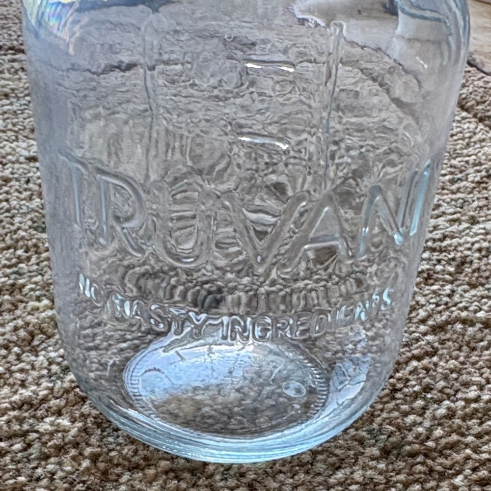 Truvani Mason Glass Jar with Gold Lid No Nasty Ingredients - Picture 2 of 5